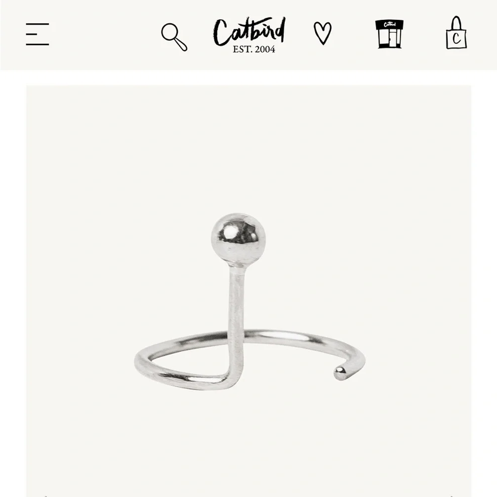 Catbird Sterling Silver Earrings - Pair of Jack + G  Ear Nuts - Picture 2 of 4